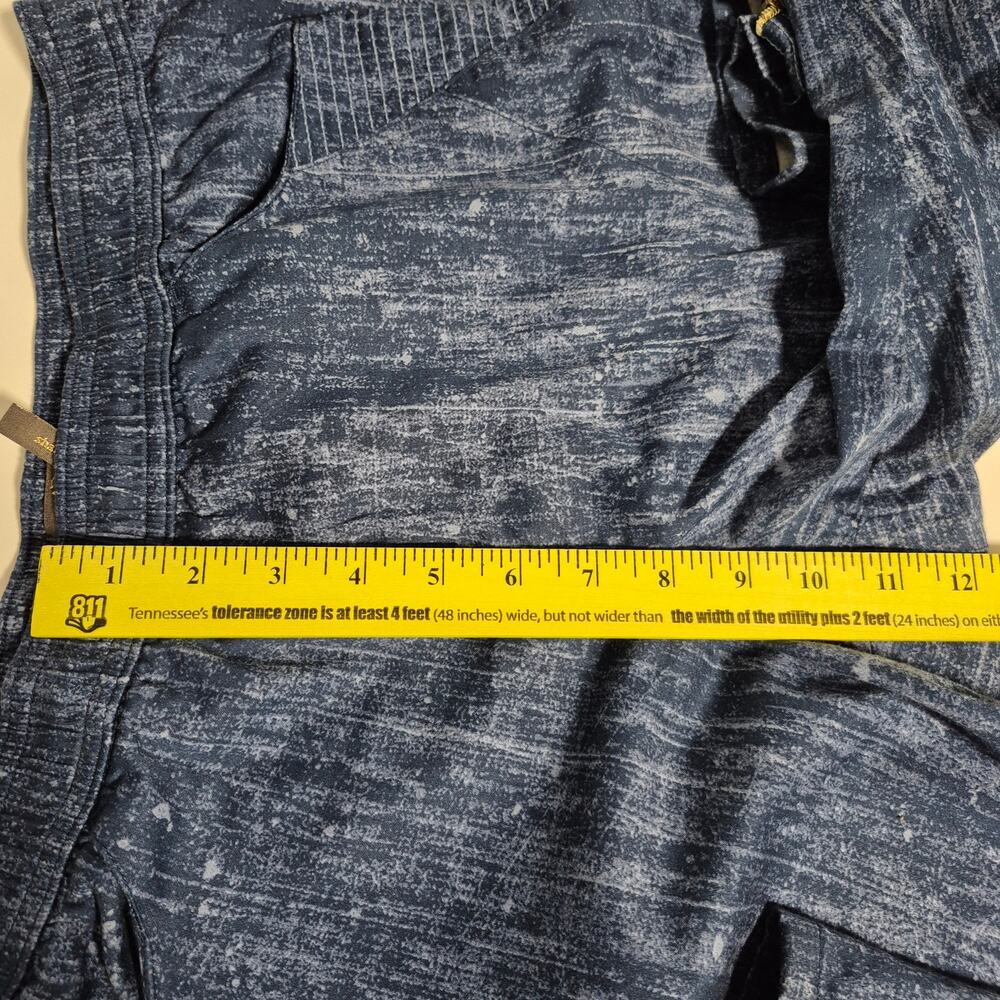 Jaanuu Navy Blue Textured Drawstring Scrub Joggers - Picture 8 of 15